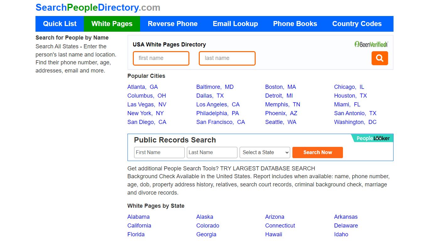 White Pages Directory, Find a Person, Address, Phone Number